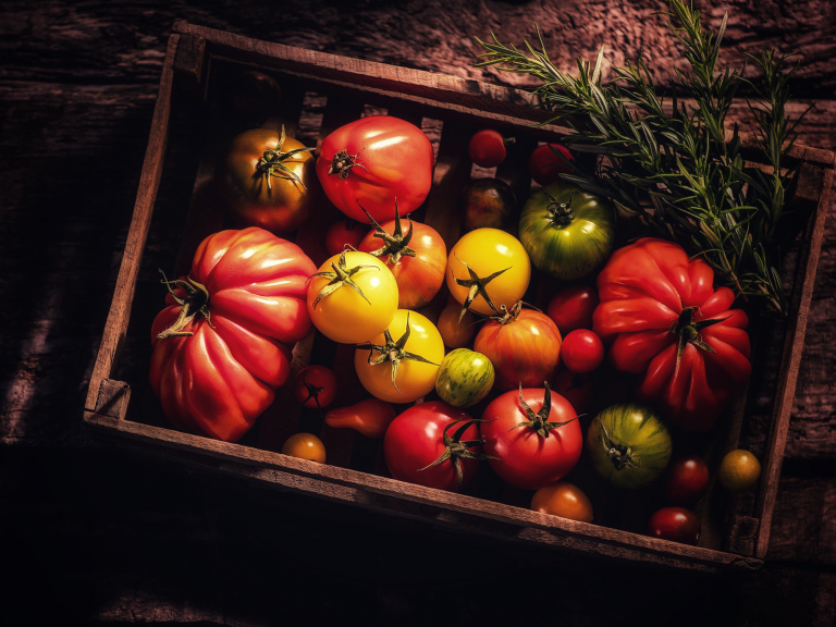 Kiste voller Tomaten, Rosmarin 2 - von Gun Sylvia Hartmann - Food Stylistin - Food Styling - Foodstyling - Düsseldorf